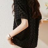 Elegant V-Neck Chiffon Short Sleeve - liwisi
