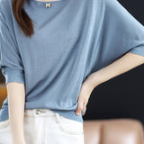 Casual Batwing Sleeve T-Shirt - liwisi