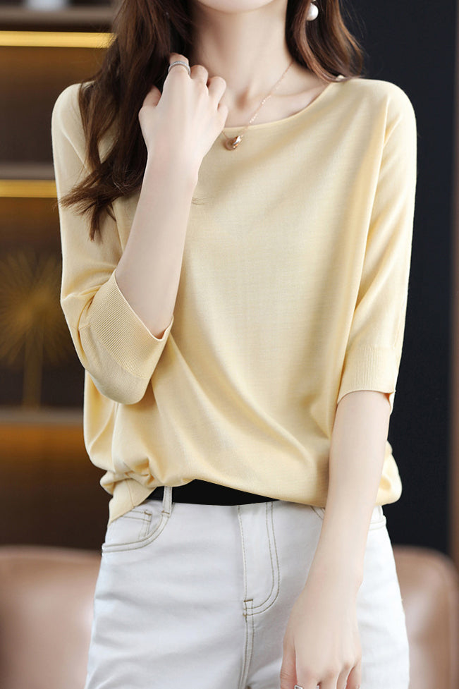 Casual Batwing Sleeve T-Shirt - liwisi