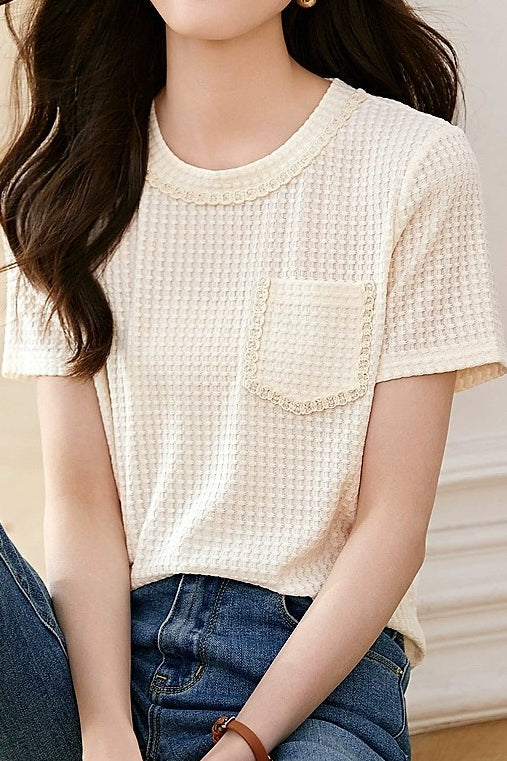 Chic Textured T-Shirt - liwisi