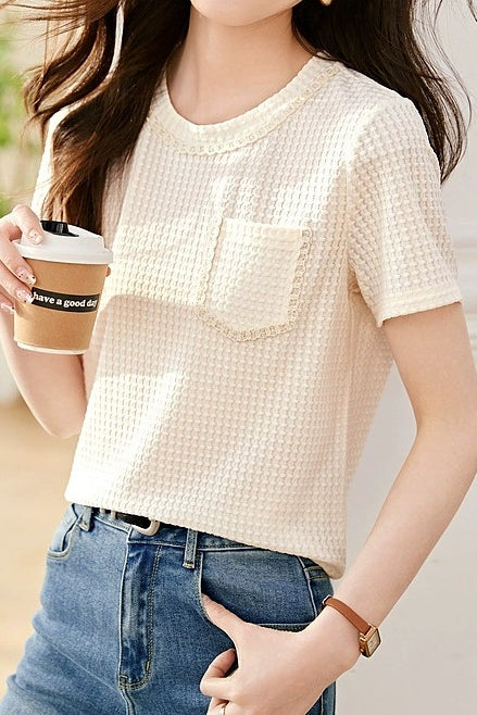 Chic Textured T-Shirt - liwisi
