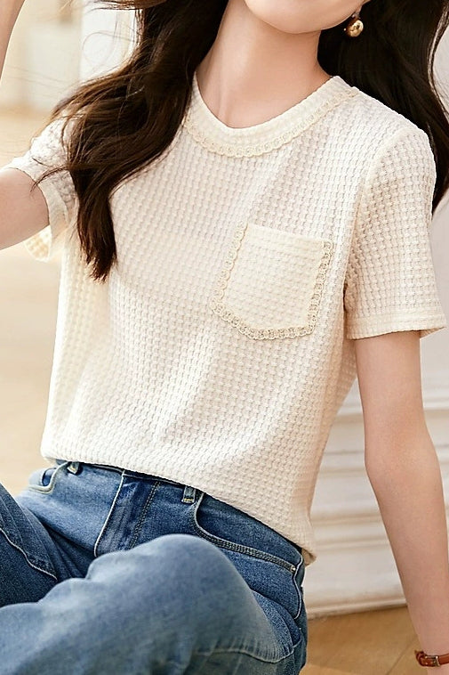 Chic Textured T-Shirt - liwisi