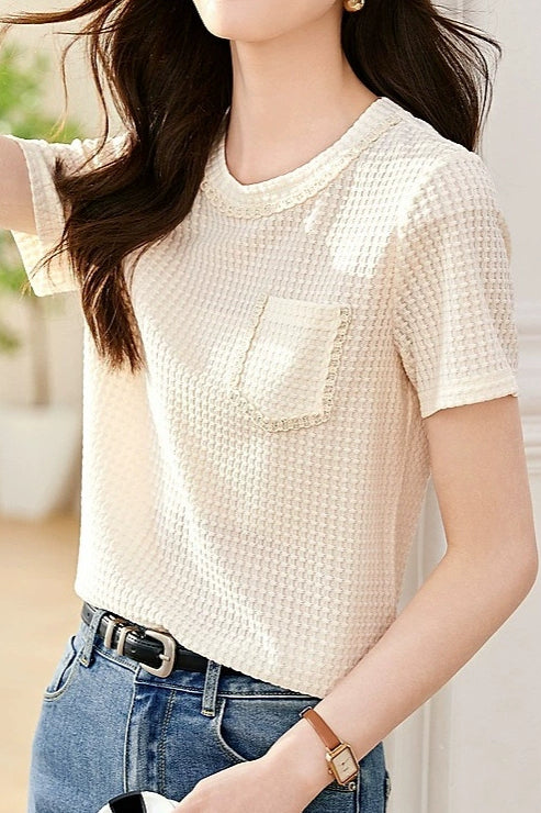 Chic Textured T-Shirt - liwisi