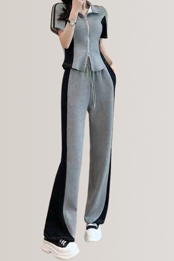 Color-block loose-fitting set - liwisi