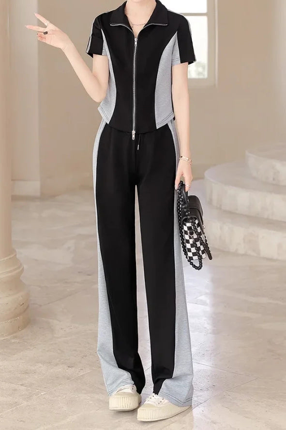 Color-block loose-fitting set - liwisi