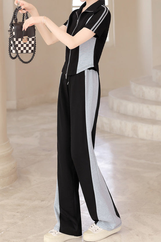 Color-block loose-fitting set - liwisi