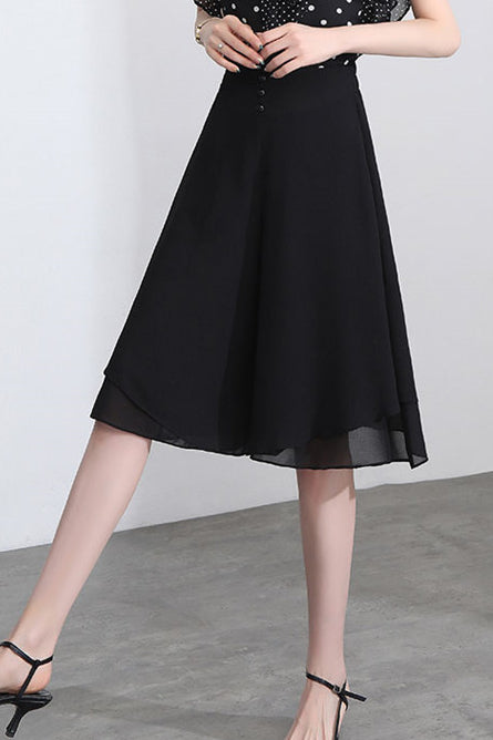 Solid color chiffon pants - liwisi