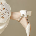 Elegant chunky-heeled high heels - liwisi