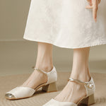 Elegant chunky-heeled high heels - liwisi