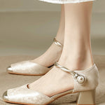 Elegant chunky-heeled high heels - liwisi