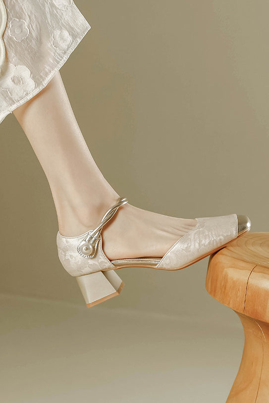 Elegant chunky-heeled high heels - liwisi