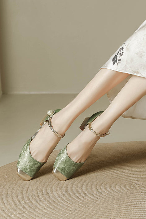Elegant chunky-heeled high heels - liwisi