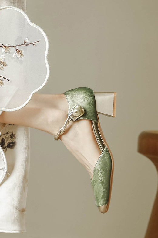 Elegant chunky-heeled high heels - liwisi