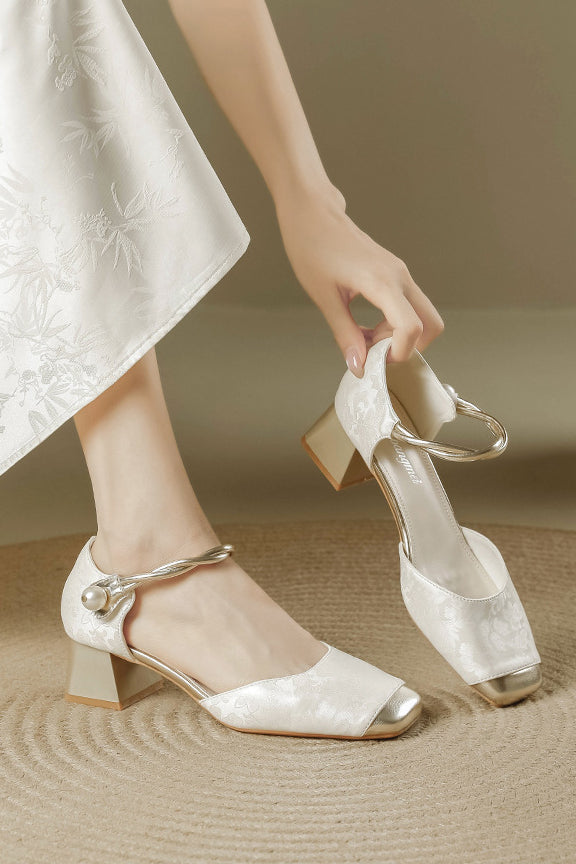 Elegant chunky-heeled high heels - liwisi