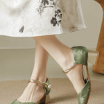 Elegant chunky-heeled high heels - liwisi