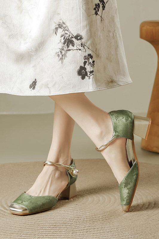 Elegant chunky-heeled high heels - liwisi