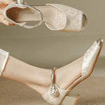 Elegant chunky-heeled high heels - liwisi