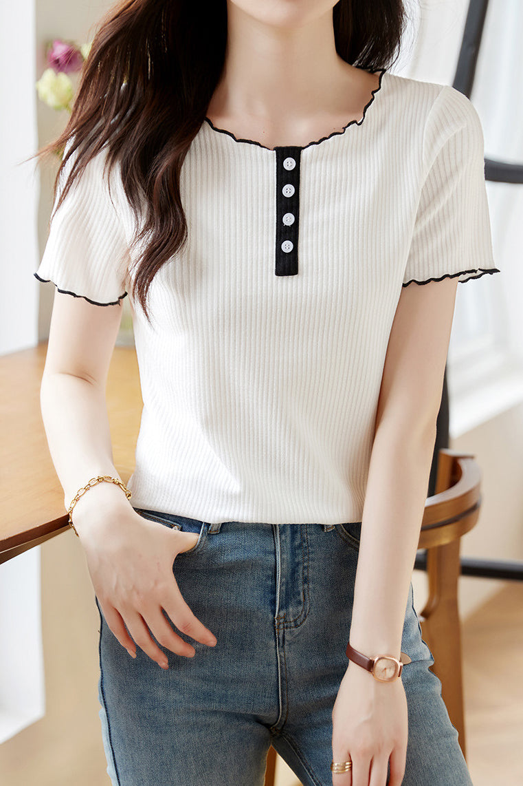 Fashionable Lace T-Shirt - liwisi