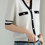 Simple Color-Block Knit Top - liwisi