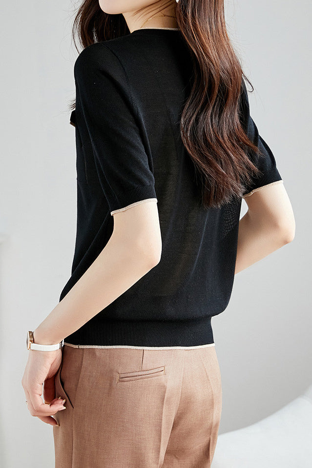 Elegant Lightweight Tencel Knit Top - liwisi