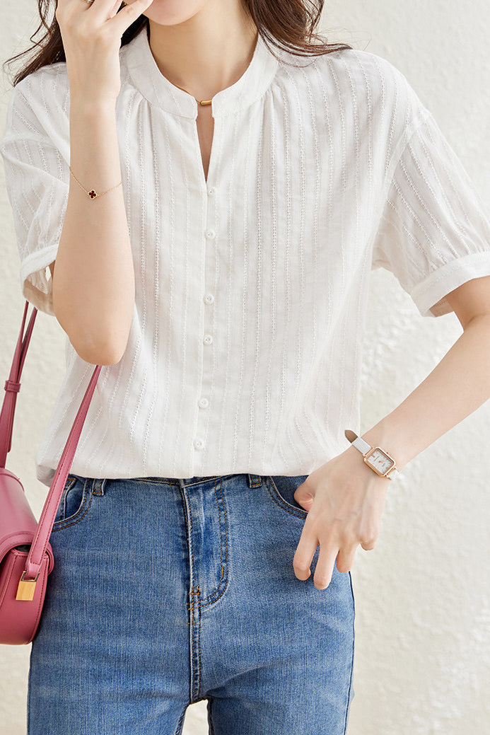Jacquard Textured Shirt - liwisi