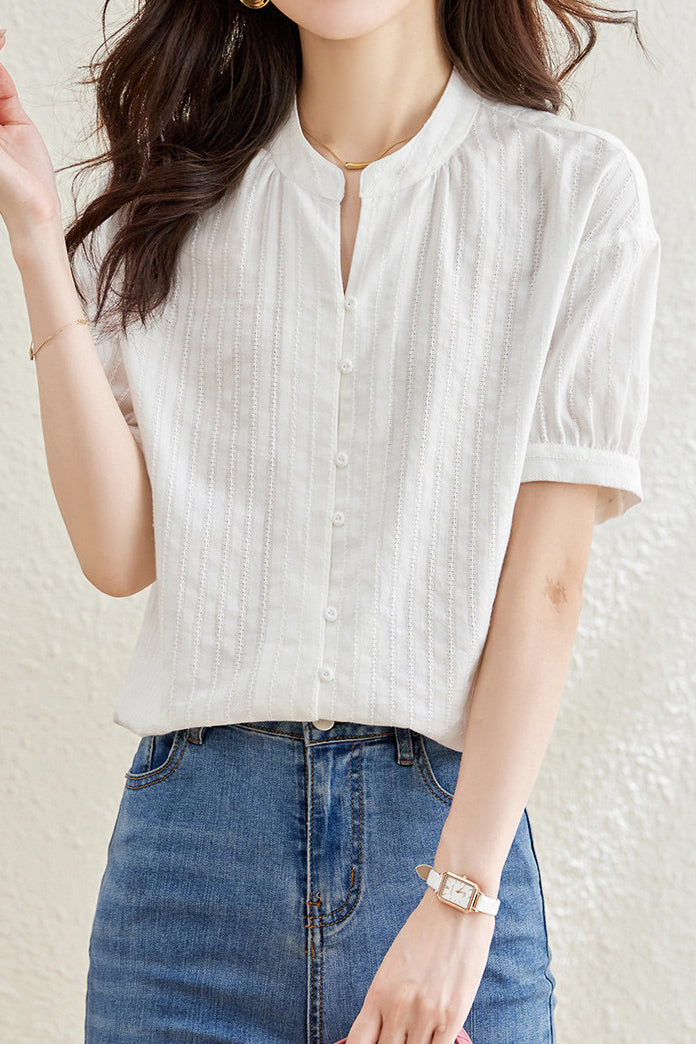 Jacquard Textured Shirt - liwisi