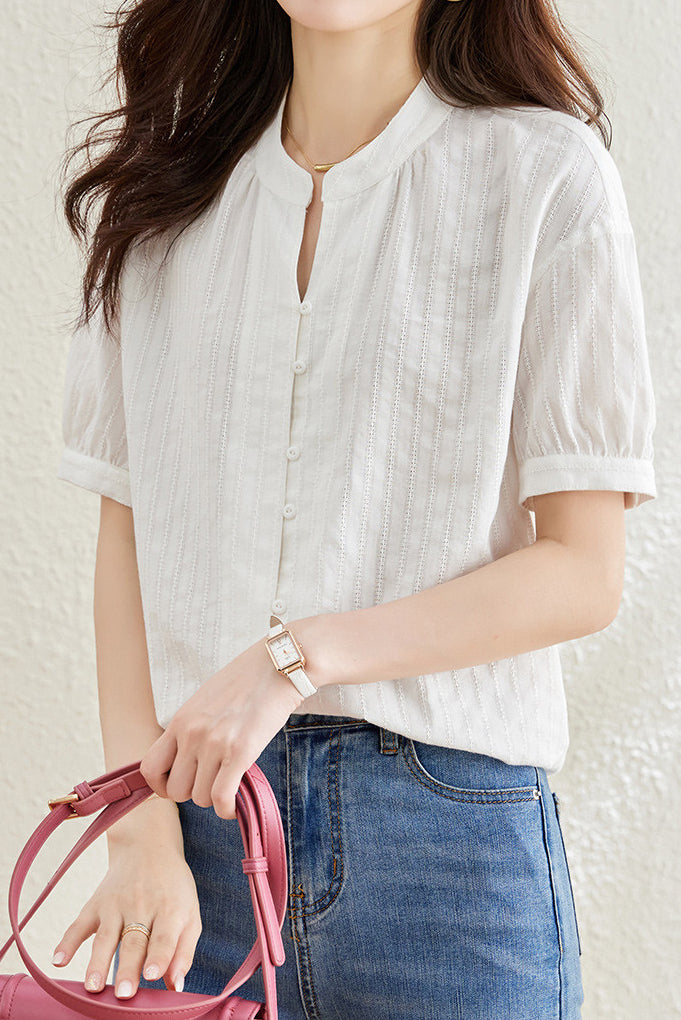 Jacquard Textured Shirt - liwisi