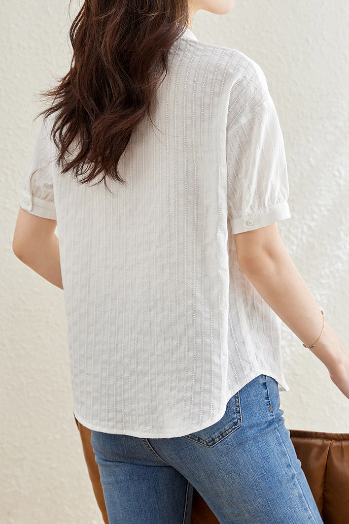 Jacquard Textured Shirt - liwisi