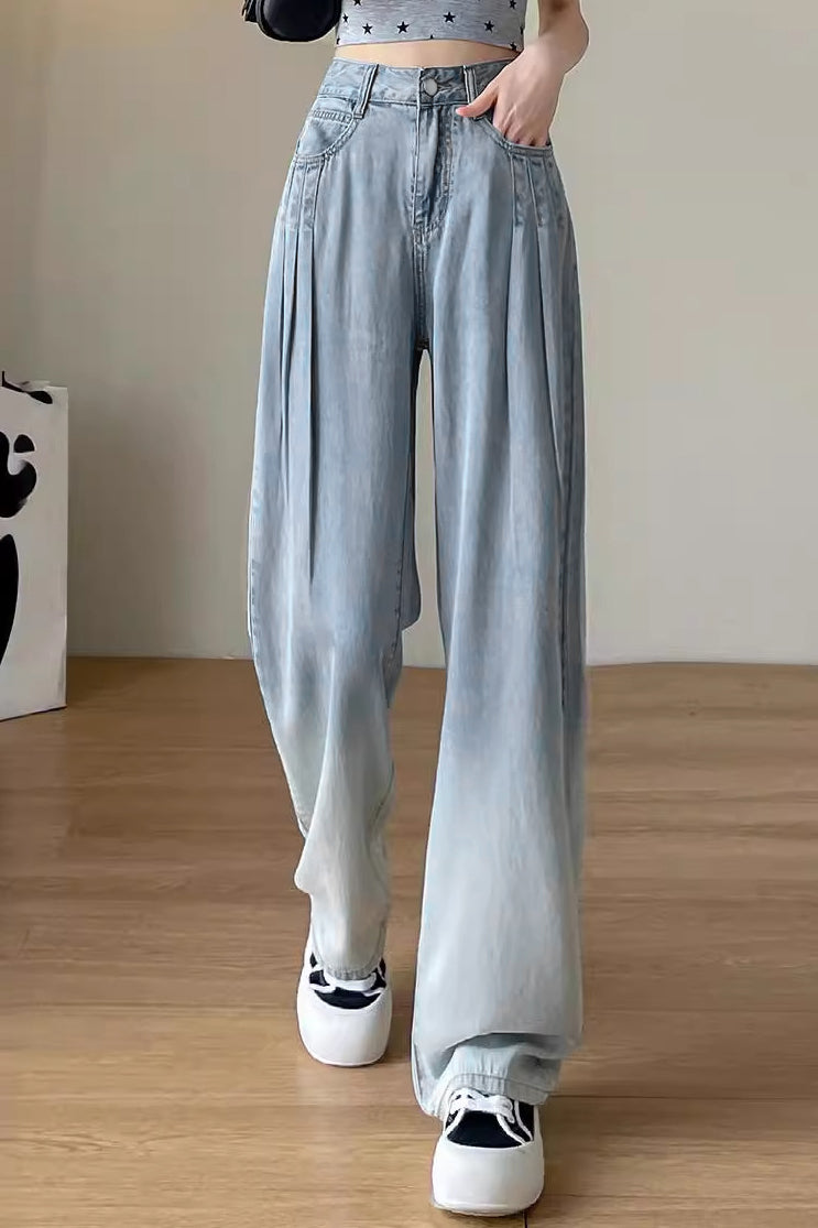 Gradient Denim Trousers - liwisi