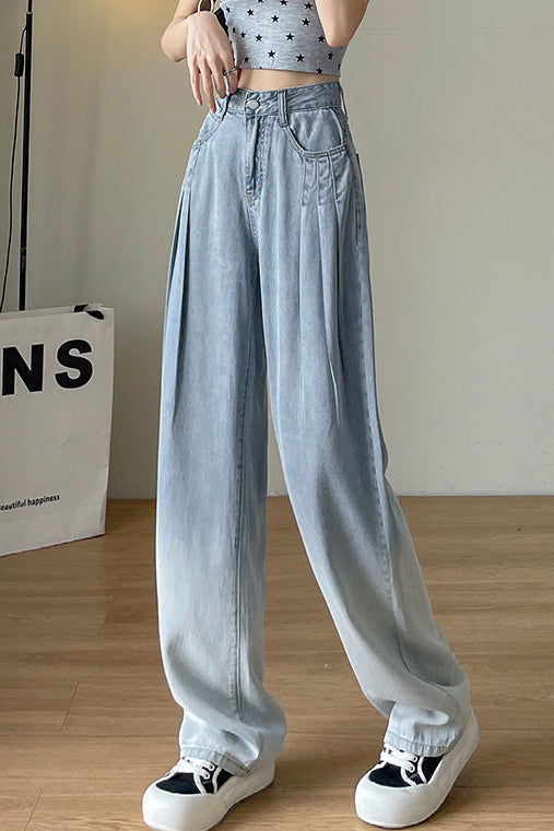 Gradient Denim Trousers - liwisi