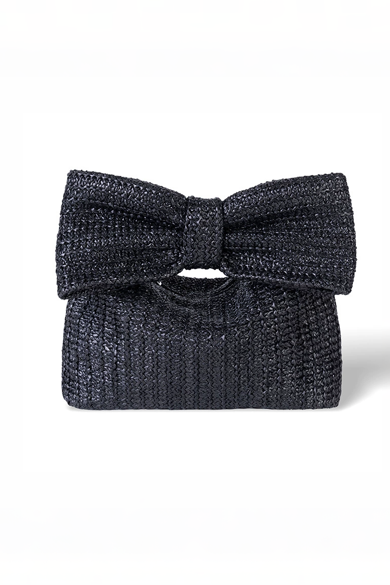 Bowknot Straw Tote Bag - liwisi