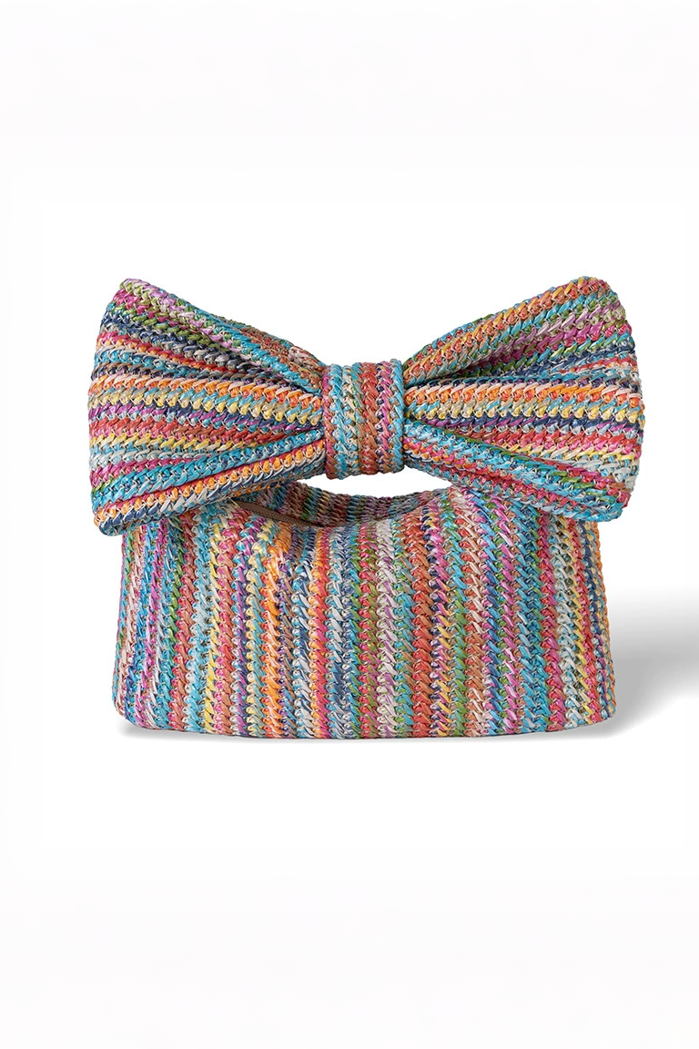 Bowknot Straw Tote Bag - liwisi