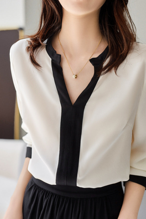 Comfortable Color Block Shirt - liwisi