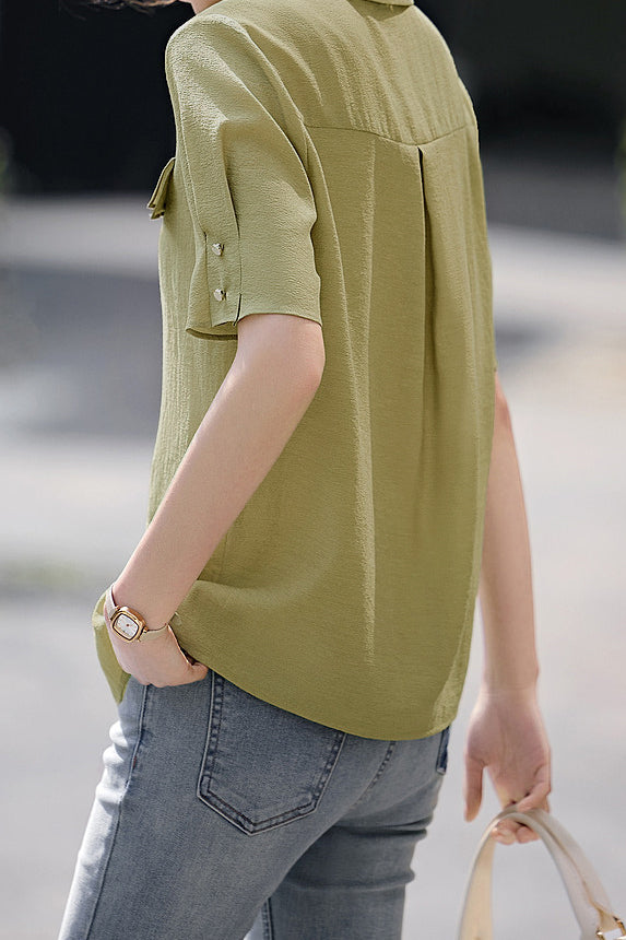 Minimalist Elegant V-Neck Shirt - liwisi