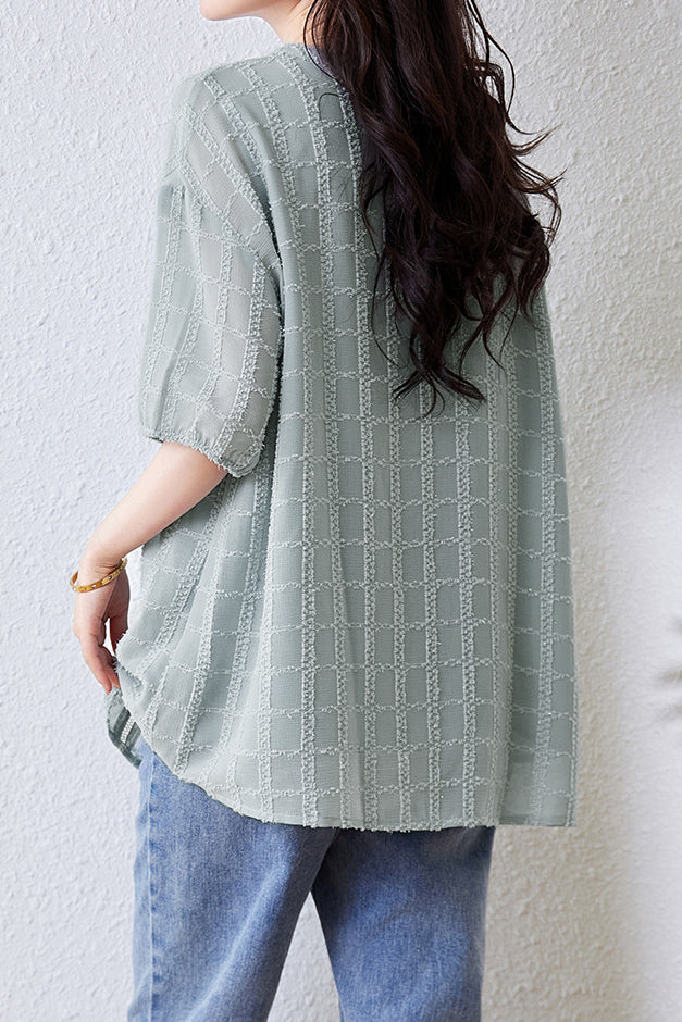 V-Neck Chiffon Shirt - liwisi