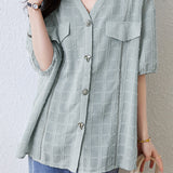 V-Neck Chiffon Shirt - liwisi