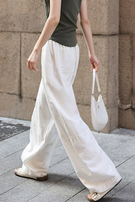 Slim Casual Round Neck Short Sleeve Top and Casual Cargo Pants - liwisi