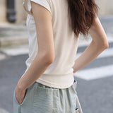 Slim Casual Round Neck Short Sleeve Top and Casual Cargo Pants - liwisi