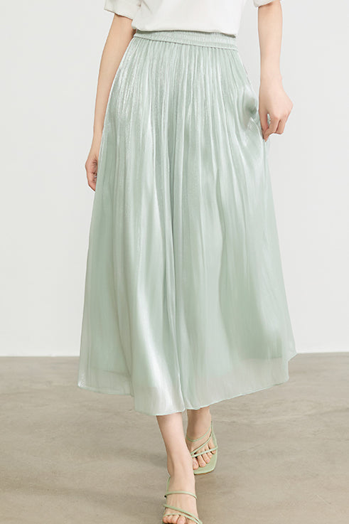 Casual Draped Ice Silk Wide-leg Pants - liwisi