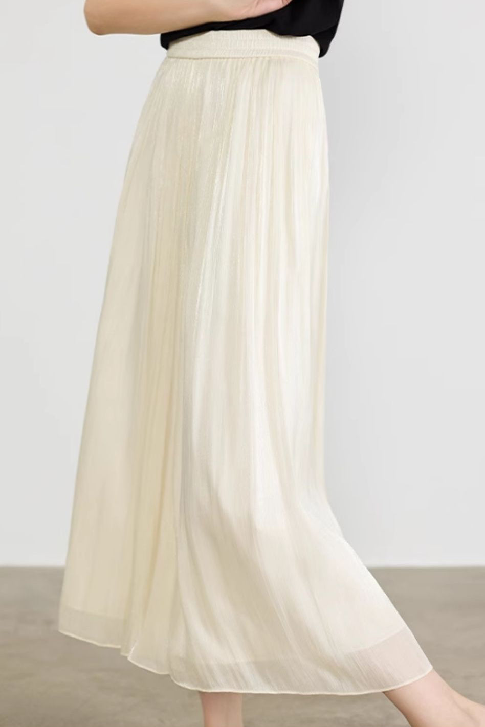 Casual Draped Ice Silk Wide-leg Pants - liwisi