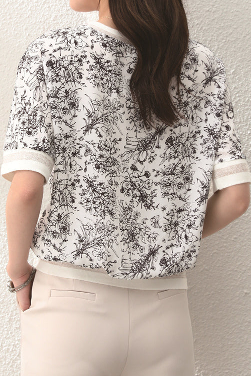 Floral Printed T-shirt - liwisi