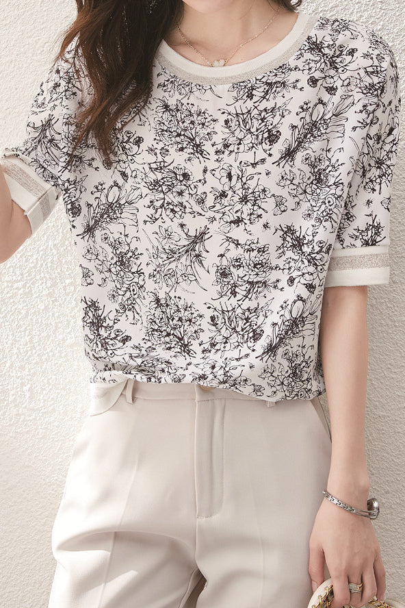 Floral Printed T-shirt - liwisi