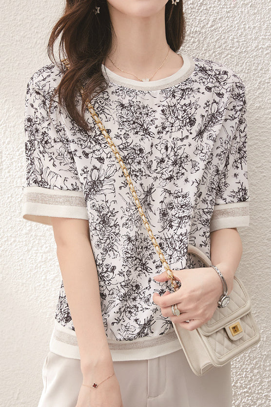 Floral Printed T-shirt - liwisi