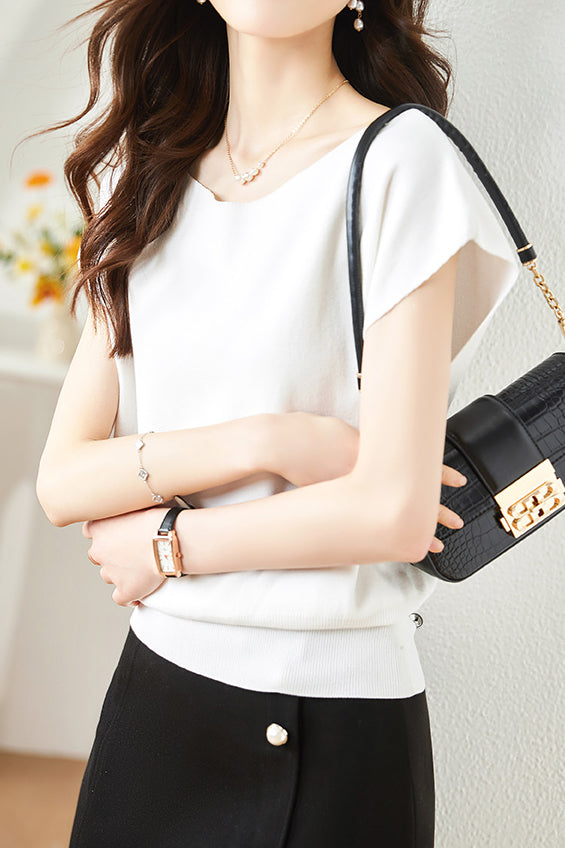 French Minimalist Elegant Shoulder Short Sleeve - liwisi
