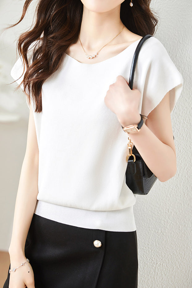 French Minimalist Elegant Shoulder Short Sleeve - liwisi