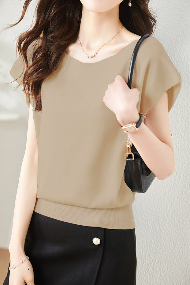 French Minimalist Elegant Shoulder Short Sleeve - liwisi
