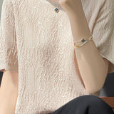 Three-Dimensional Jacquard Ice Silk Knit Top - liwisi