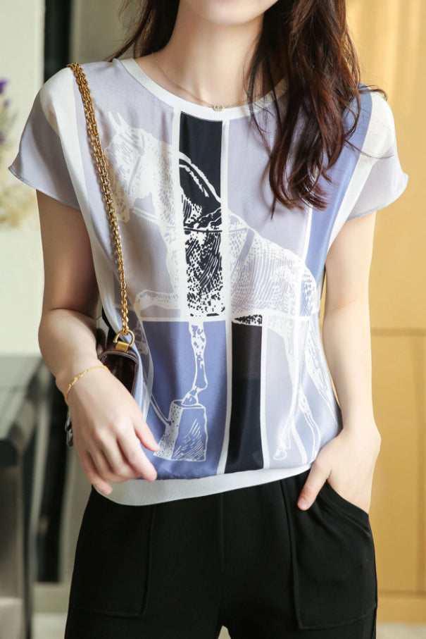 Fashion Printed T-Shirt - liwisi