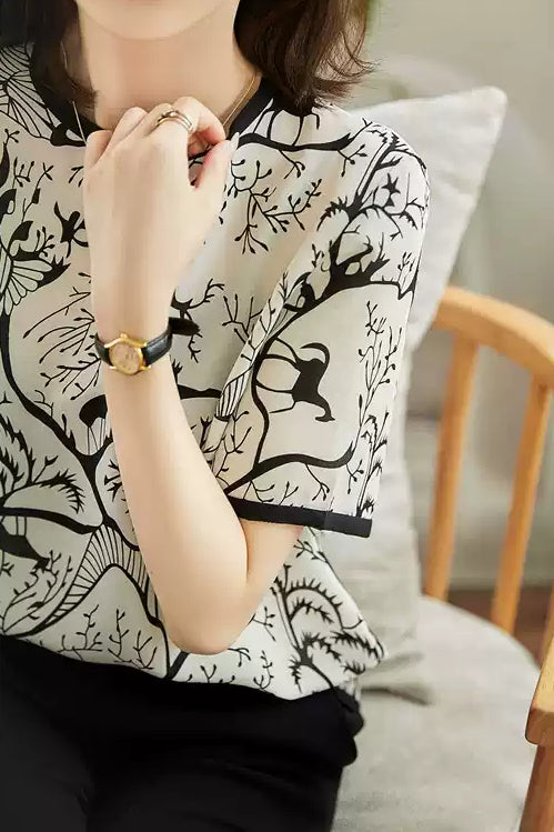 Vintage Printed T-Shirt - liwisi