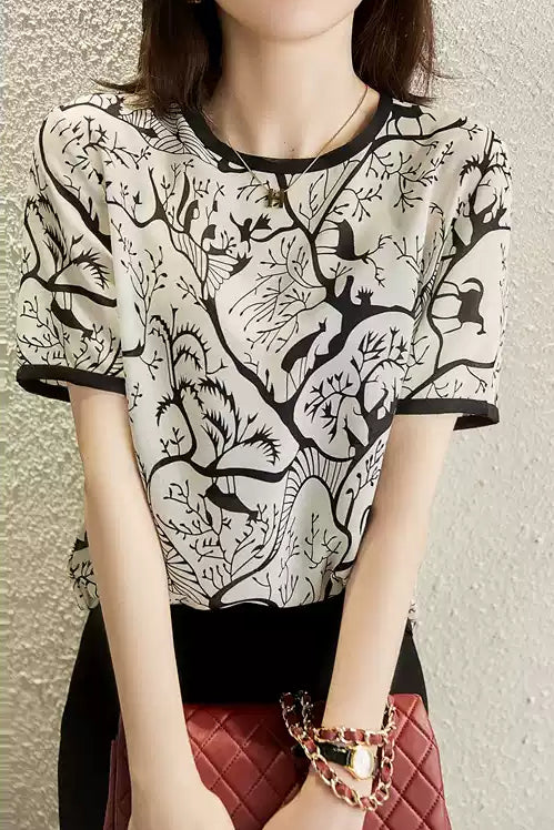 Vintage Printed T-Shirt - liwisi